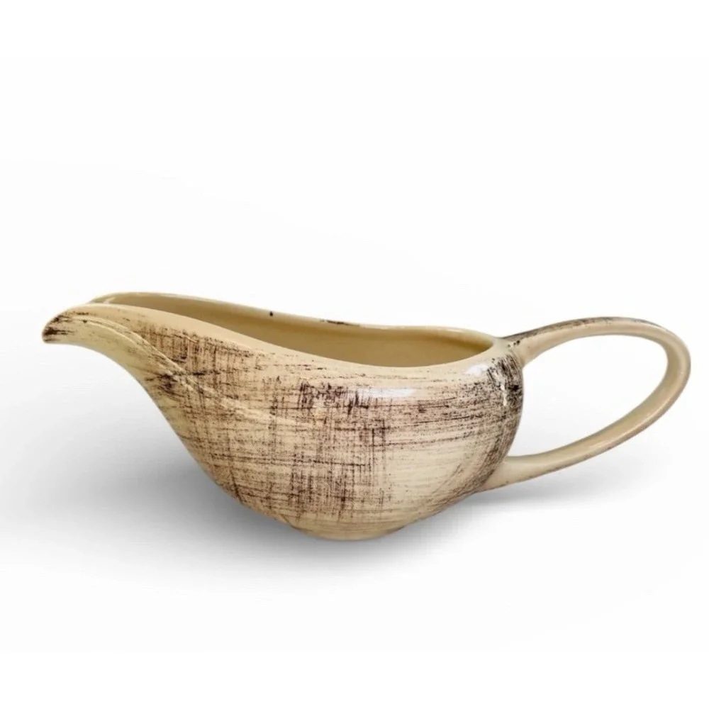Vernon Ware Vintage‎ Barkwood Ceramic Gravy Boat 1950's Retro